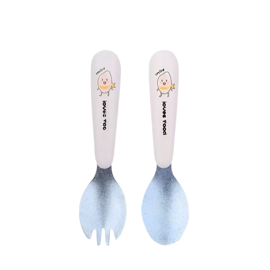 QaluX Kids Pure Titanium Cutlery Set - Ice Flower Series
14cm Titanium Heads with Ice Texture | Anti-Bacterial Bumps