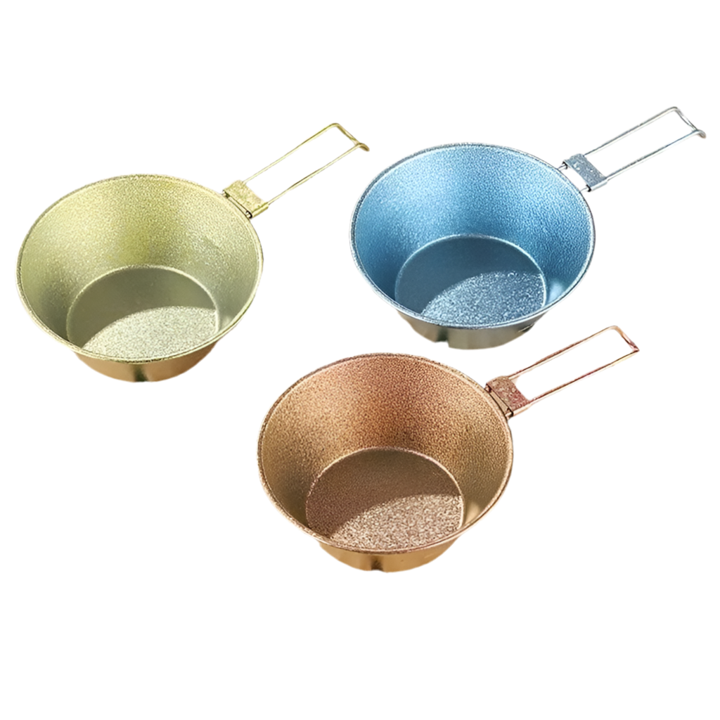 QaluX Pure Titanium Snow Peak Bowl with Foldable Handle 320ml Ultralight Camping Bowl | Collapsible Design | ASTM F67 Implant-Grade